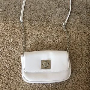 A white dressy purse